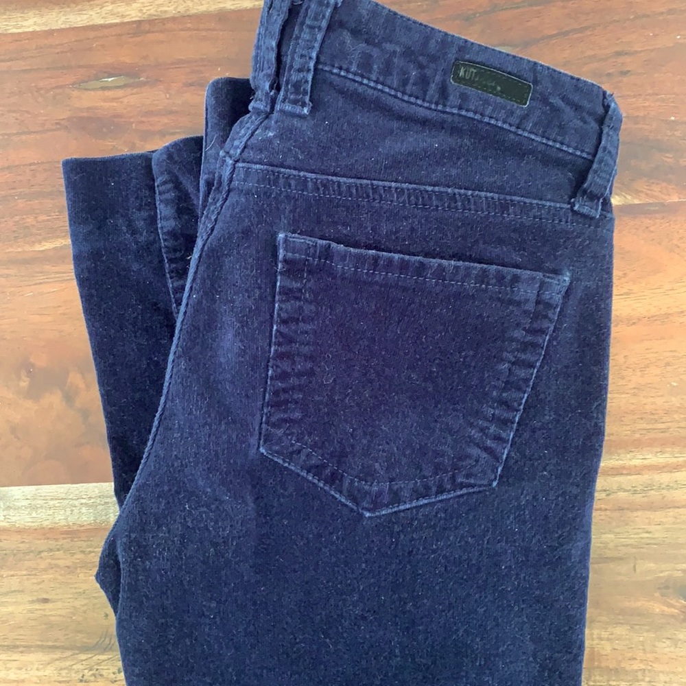 Ladies size 2 navy velvet pants